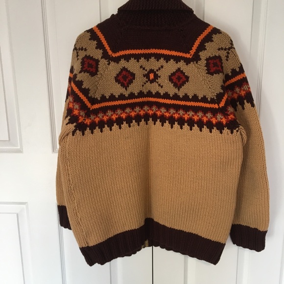 Vintage HANDKNIT CURLING SWEATER Wool unisex - Picture 9 of 16